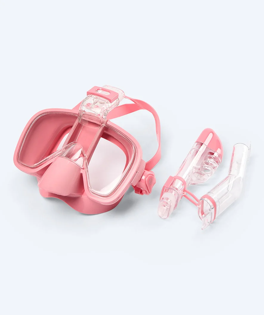 Watery full face diving mask for adults - Pearl - Pink - Image 8
