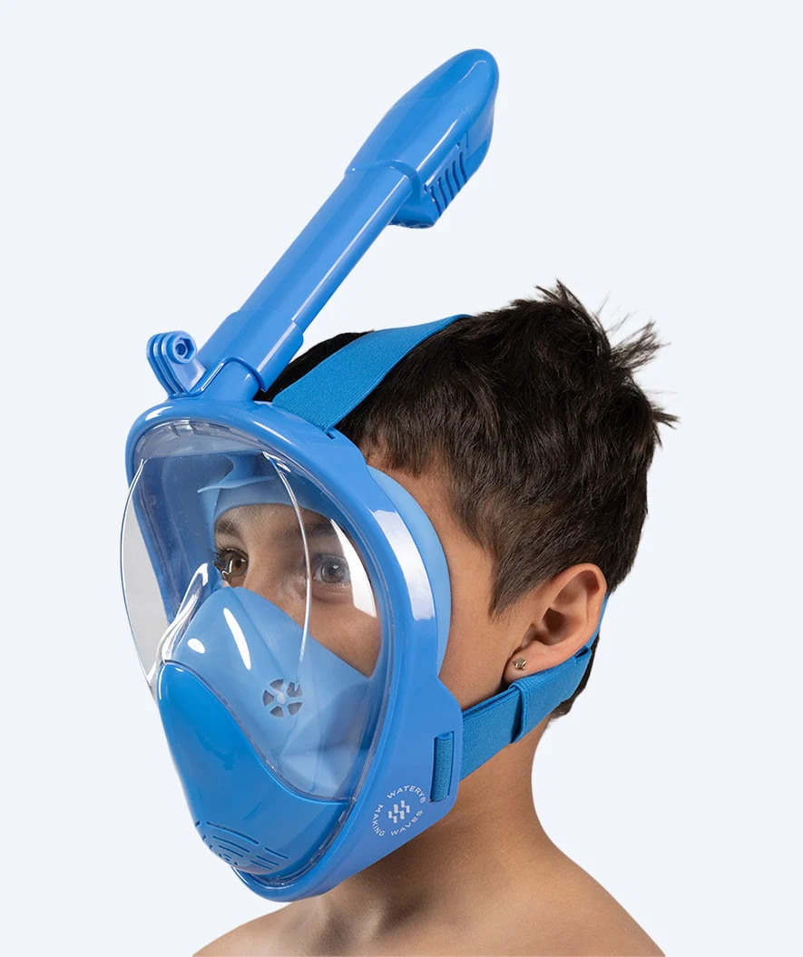 Watery full face diving mask for kids - Oxygen - Atlantic Blue - Image 11