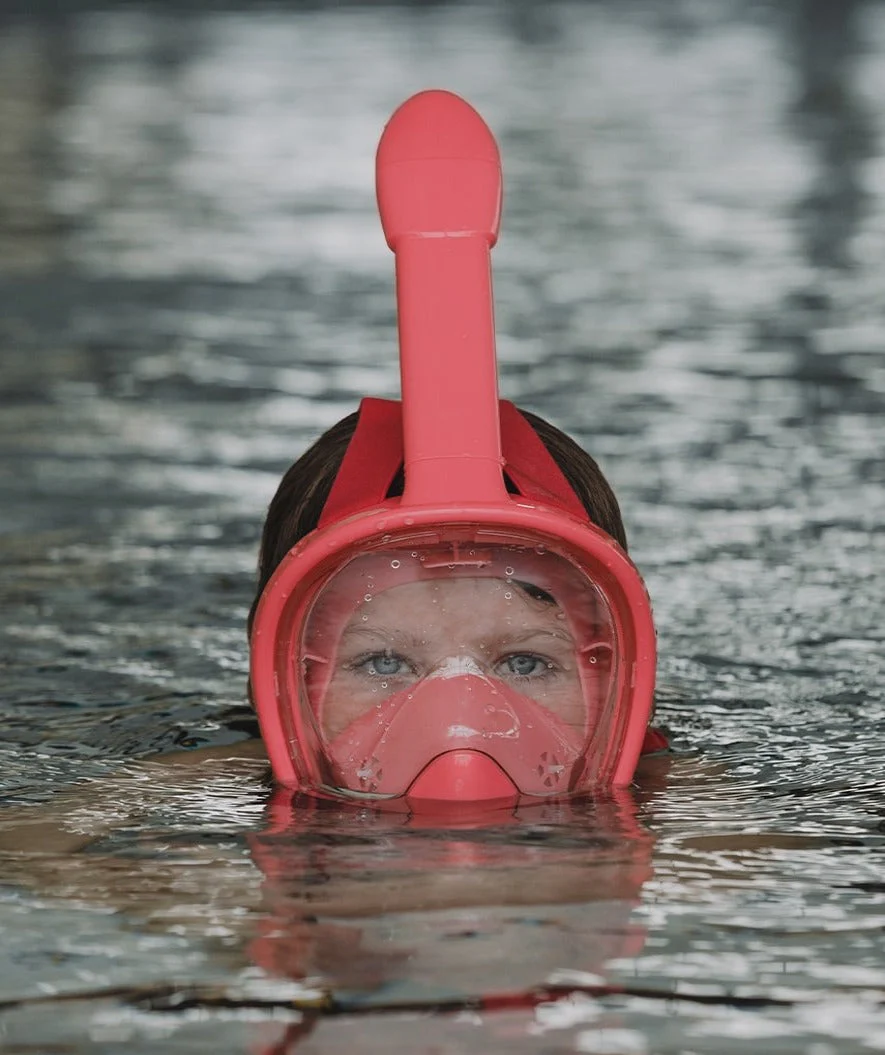 Watery full face diving mask for kids - Oxygen - Atlantic Pink - Image 4