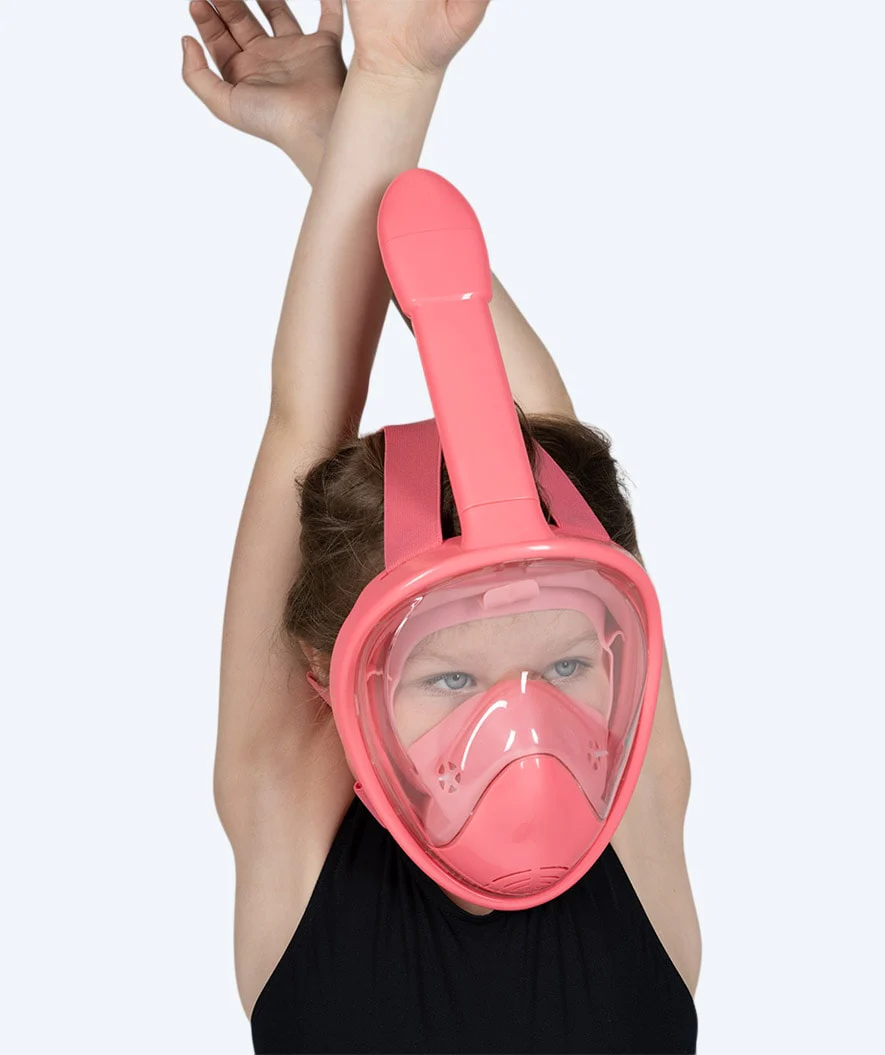 Watery full face diving mask for kids - Oxygen - Atlantic Pink - Image 8
