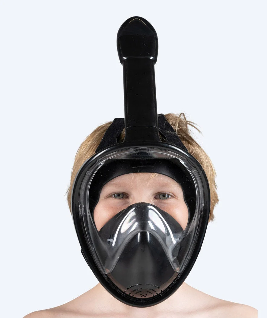 Watery full face diving mask for kids - Oxygen - Black - Image 7