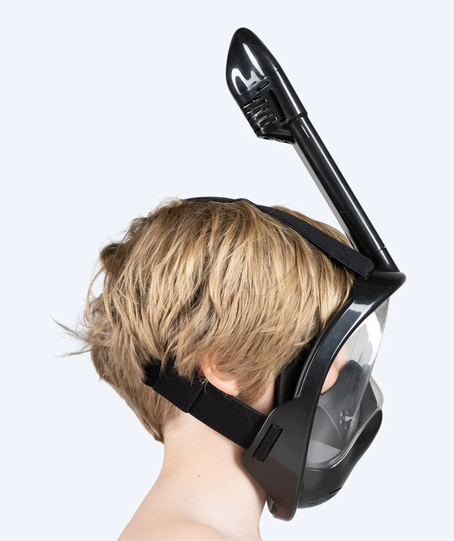 Watery full face diving mask for kids - Oxygen - Black - Image 8