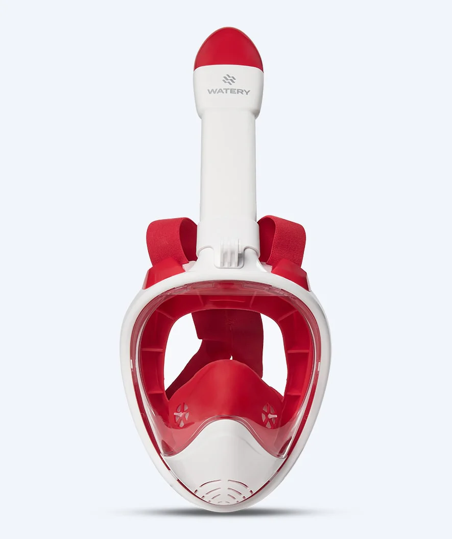 Watery full face diving mask for kids - Oxygen - White/red - Image 3