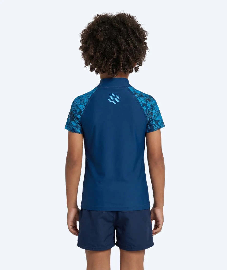 Watery UV-shirt for kids - Katsu Short Sleeve Rashguard - Blue/dark blue - Image 2