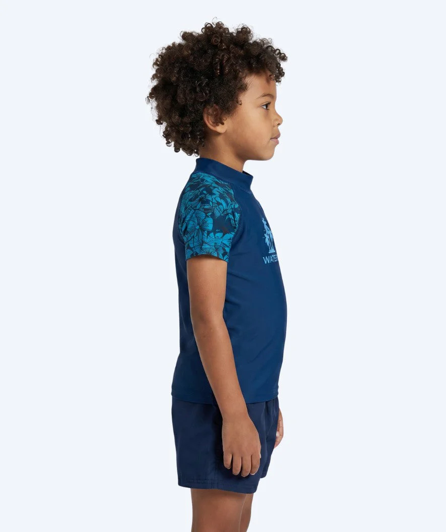 Watery UV-shirt for kids - Katsu Short Sleeve Rashguard - Blue/dark blue - Image 3