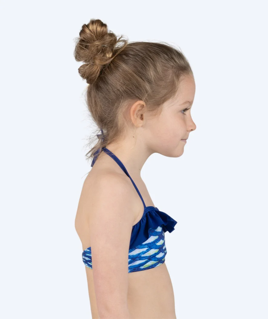 Watery mermaid bikini top for girls - Blue Ocean - Image 2
