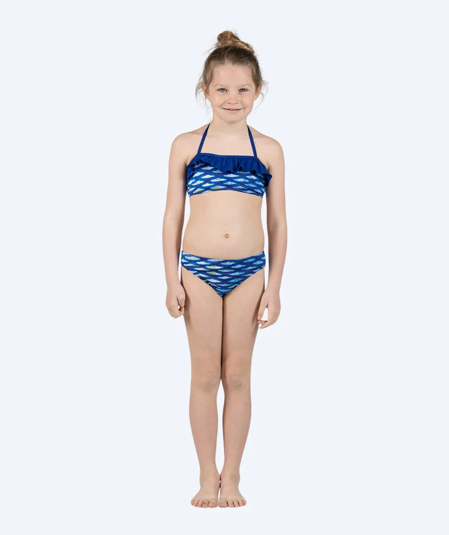 Watery mermaid bikini top for girls - Blue Ocean - Image 5