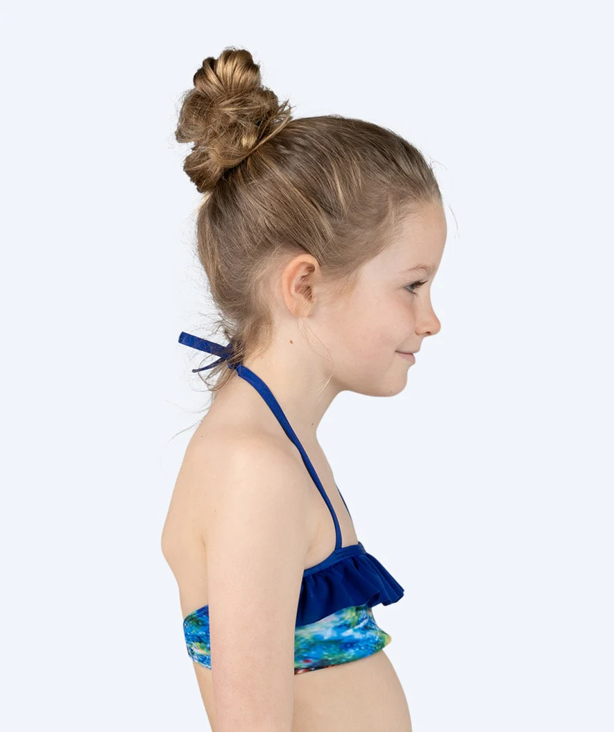 Watery mermaid bikini top for girls - Rainbow Bloom - Image 2