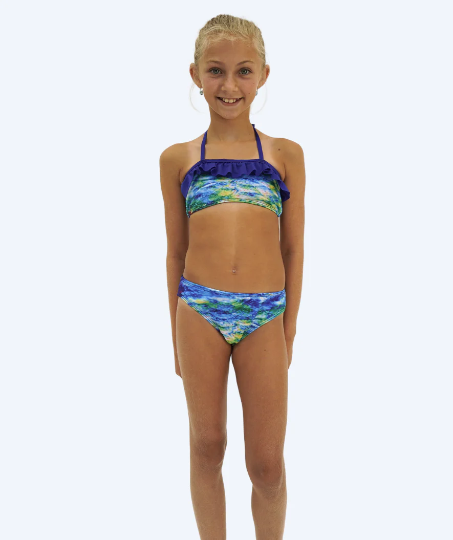 Watery mermaid bikini top for girls - Rainbow Bloom - Image 5