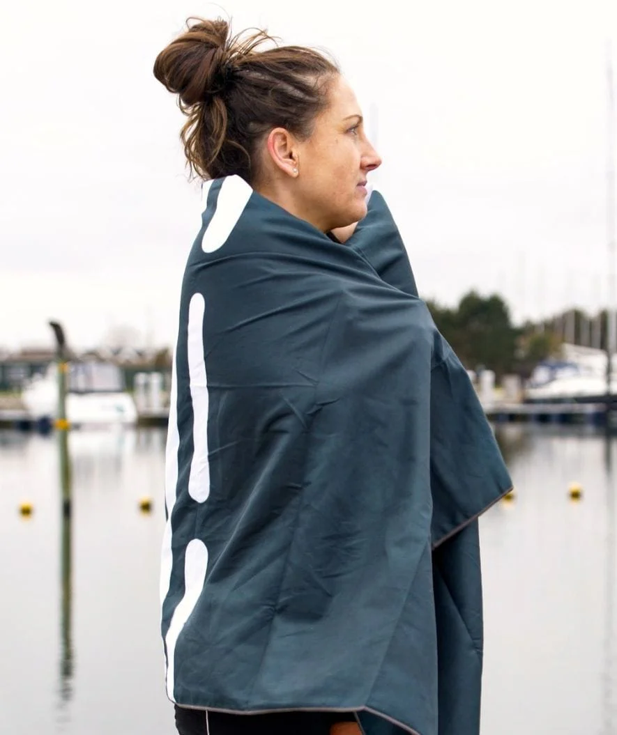 Watery microfiber towel (160 x 80 cm) - Eco Nebraska - Blue - Image 4
