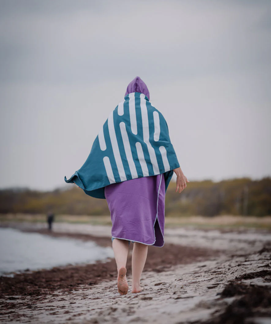 Watery microfiber towel (160 x 80 cm) - Eco Nebraska - Blue - Image 7