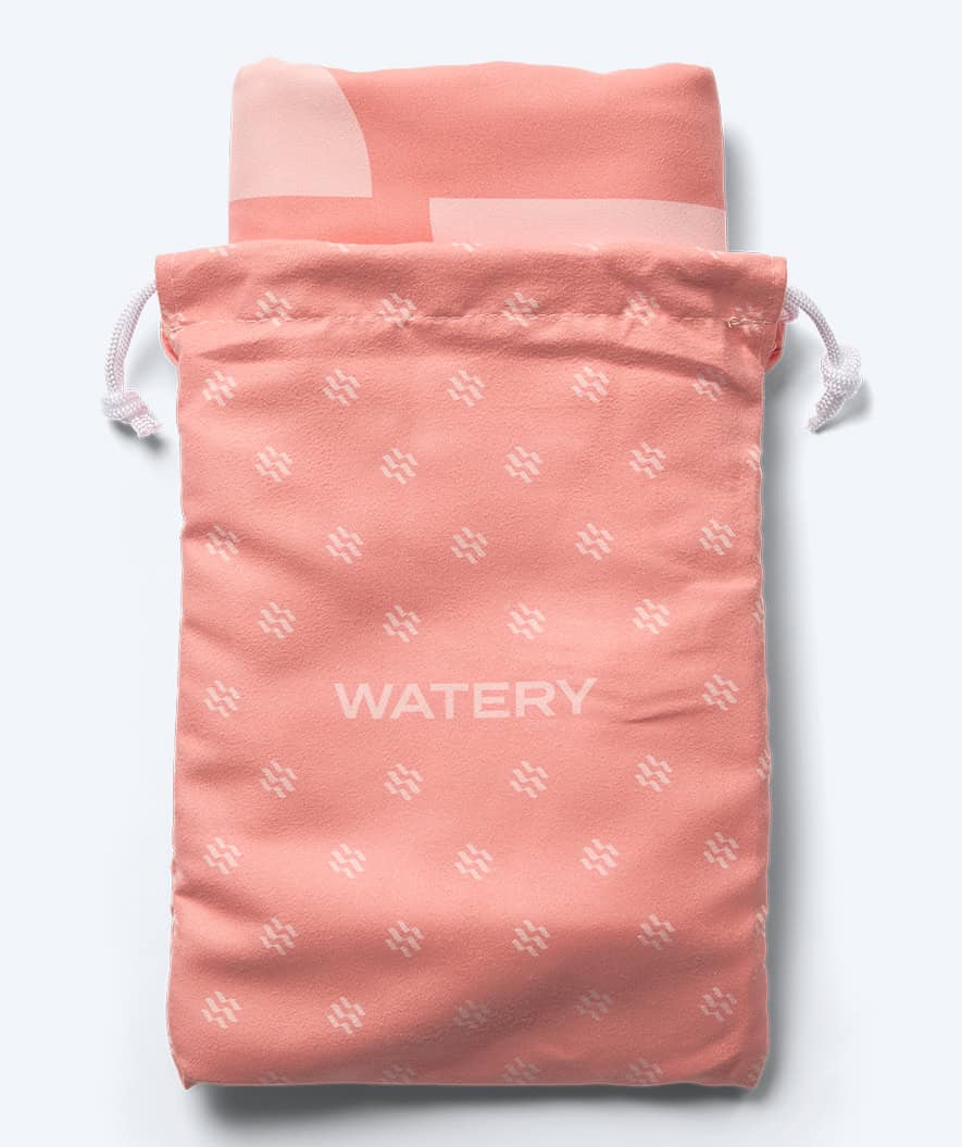Watery microfiber towel (175 x 110 cm) - Rafferty - Blurish Pink - Image 3