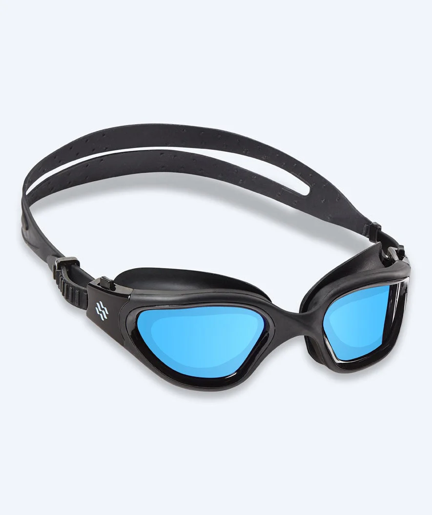 Watery training swimming goggles - Raven Mirror - Black/blue