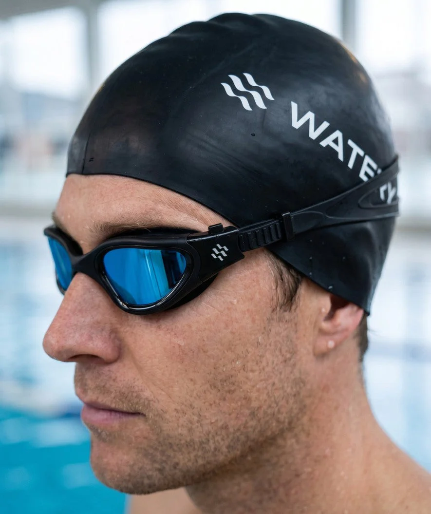 Watery training swimming goggles - Raven Mirror - Black/blue - Image 5