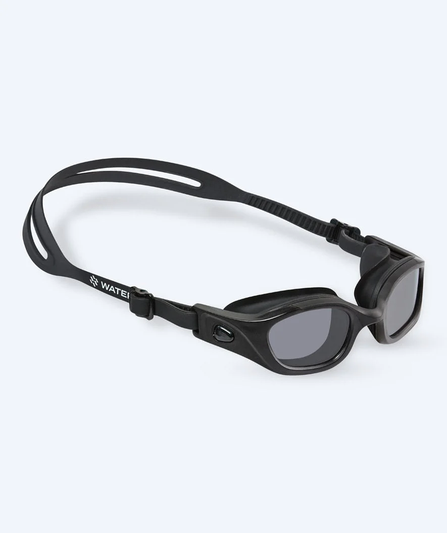 Watery training swimming goggles - Clyde Active - Black (Smoke lens)
