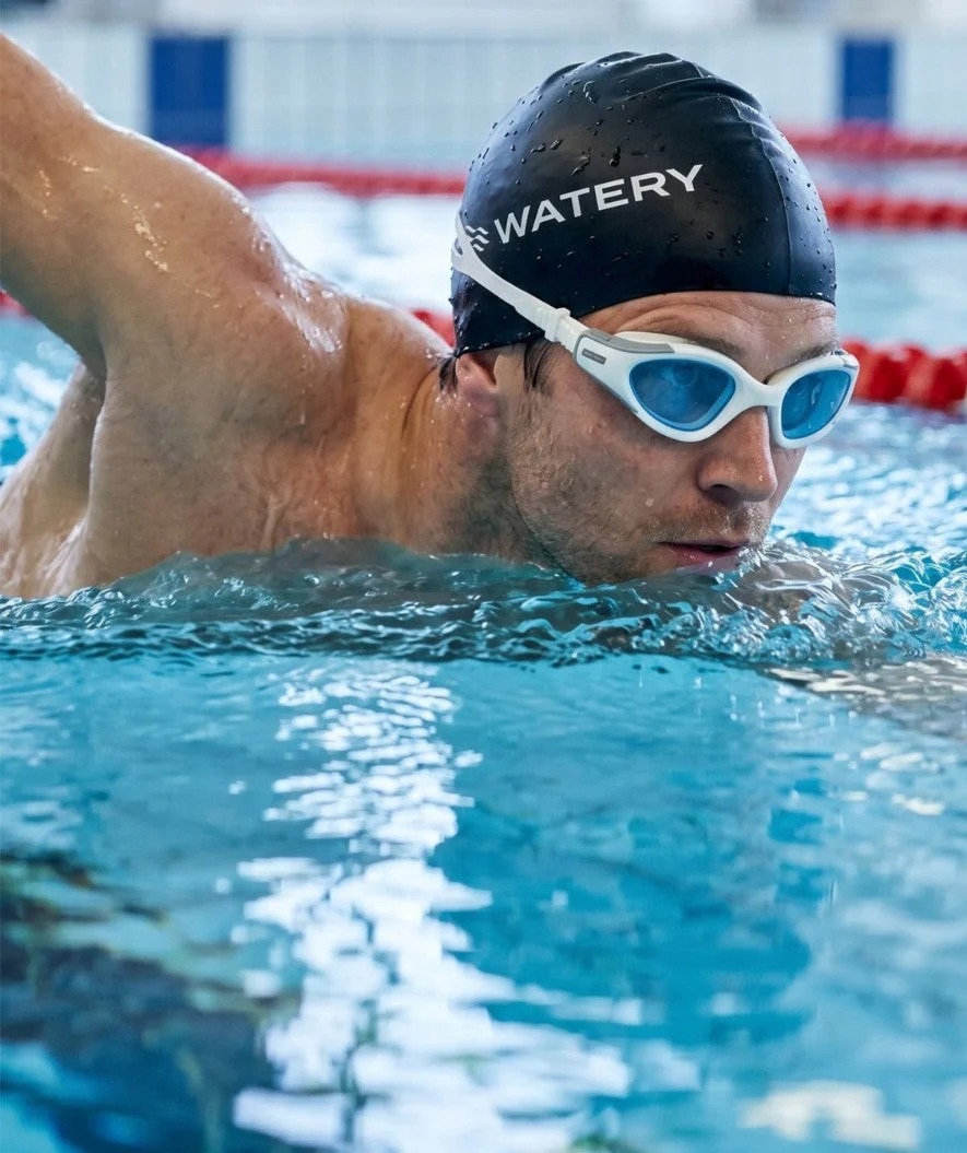 Watery training swimming goggles - Kelvin Active - White/light blue - Image 5