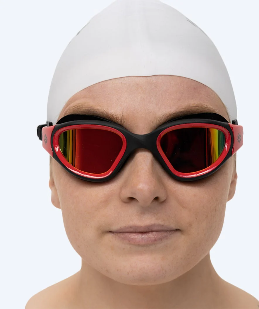Watery training swimming goggles - Raven Mirror - Black/red - Image 7