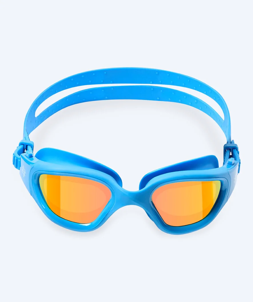 Watery training swimming goggles - Raven Mirror - Light blue/gold - Image 2