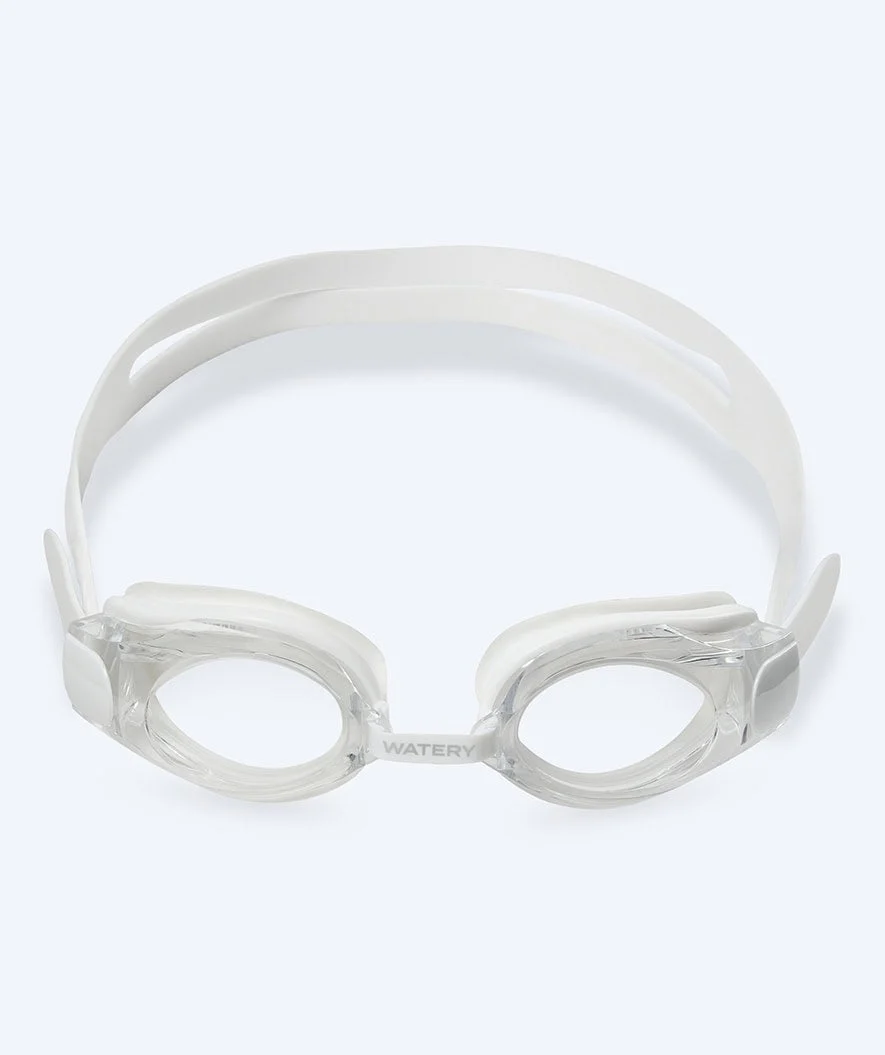 Watery nearsighted swimming goggles with prescription for adults - (-2.0) – (-5.0) - Naida - White (Clear lens) - Image 2