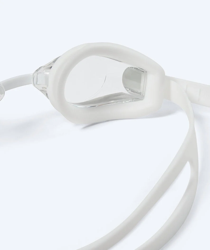 Watery nearsighted swimming goggles with prescription for adults - (-2.0) – (-5.0) - Naida - White (Clear lens) - Image 6
