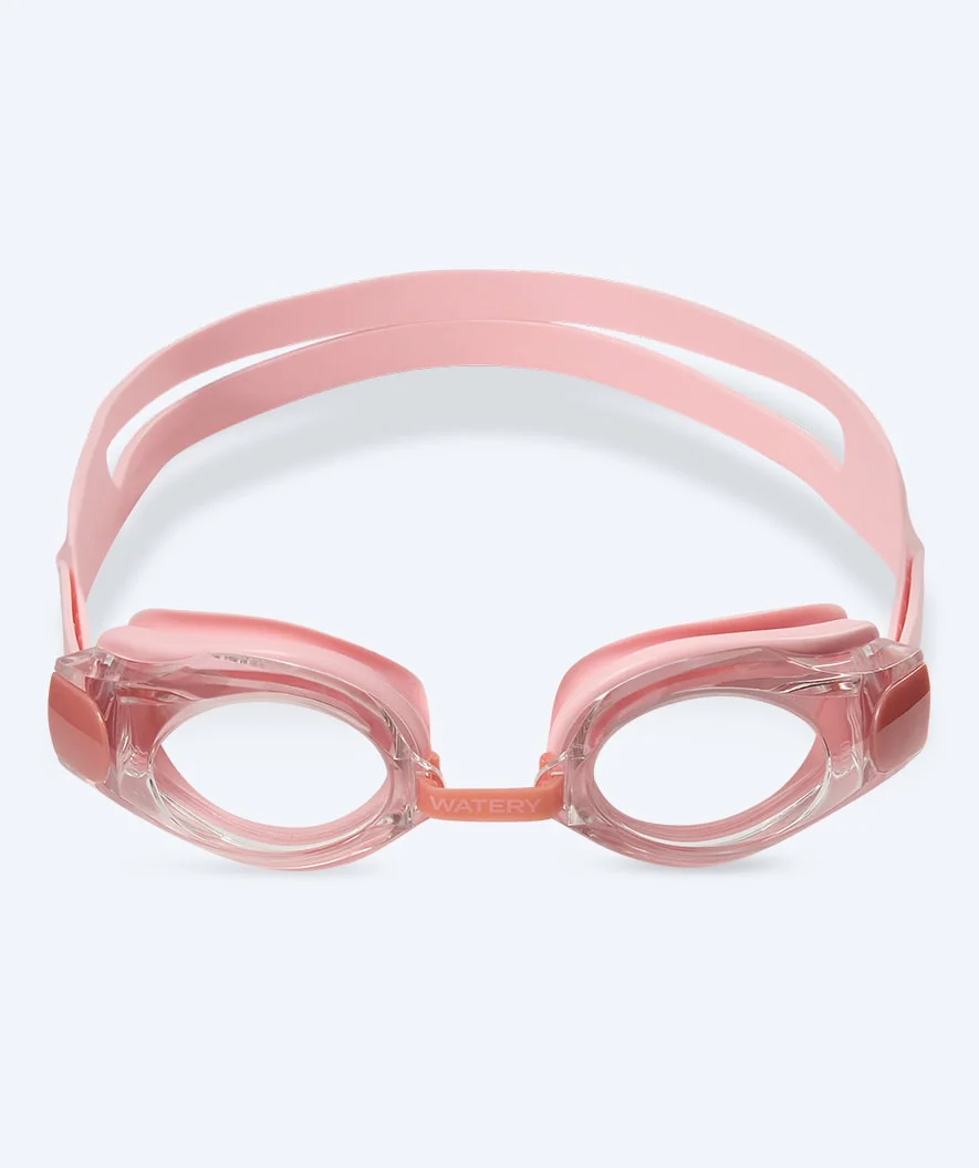 Watery nearsighted swimming goggles with prescription for adults - (-2.0) – (-5.0) - Naida - Pink - Image 2