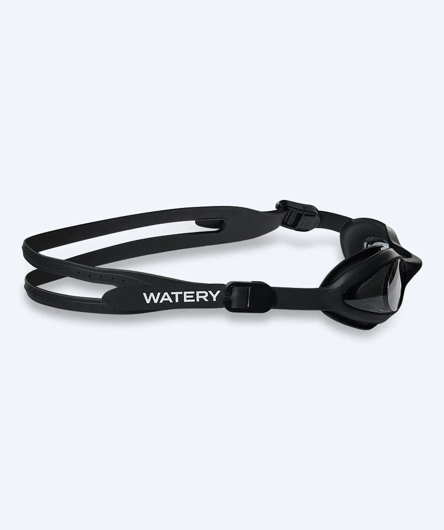 Watery nearsighted swimming goggles with prescription for adults - (-1.5) – (-8.0) - Matira - Black (Smoke lens) - Image 5