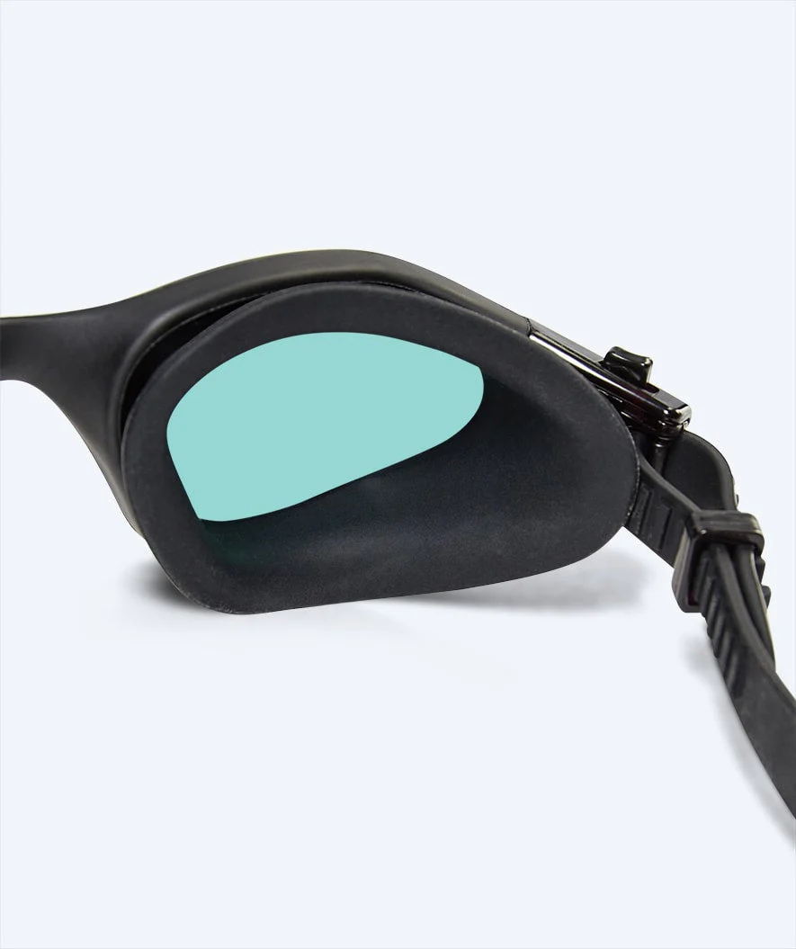 Watery nearsighted swimming goggles with prescription for adults - (-2.0) – (-6.0) - Raven Active - Black (Smoke lens) - Image 10