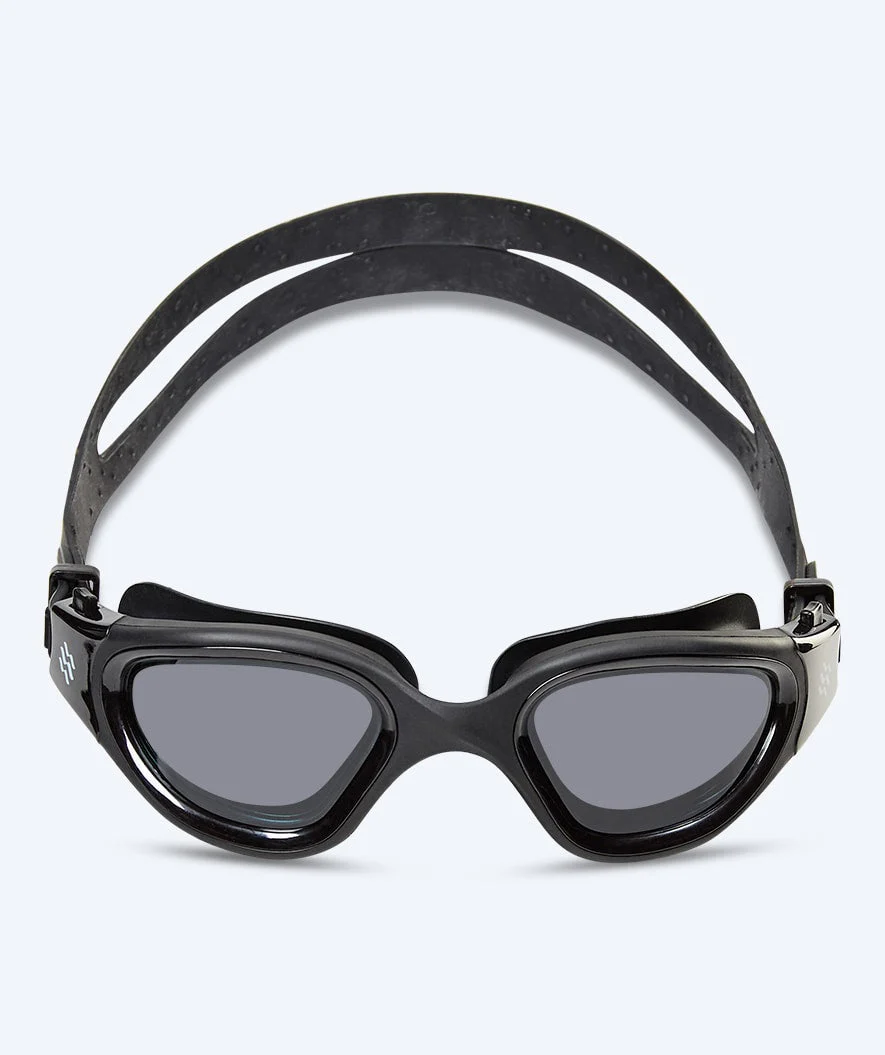 Watery nearsighted swimming goggles with prescription for adults - (-2.0) – (-6.0) - Raven Active - Black (Smoke lens) - Image 6