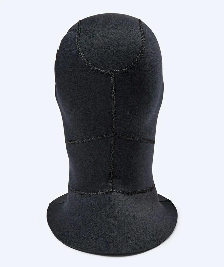 Watery neoprene hood with neck - Hedgehog (3mm) - Black - Image 3