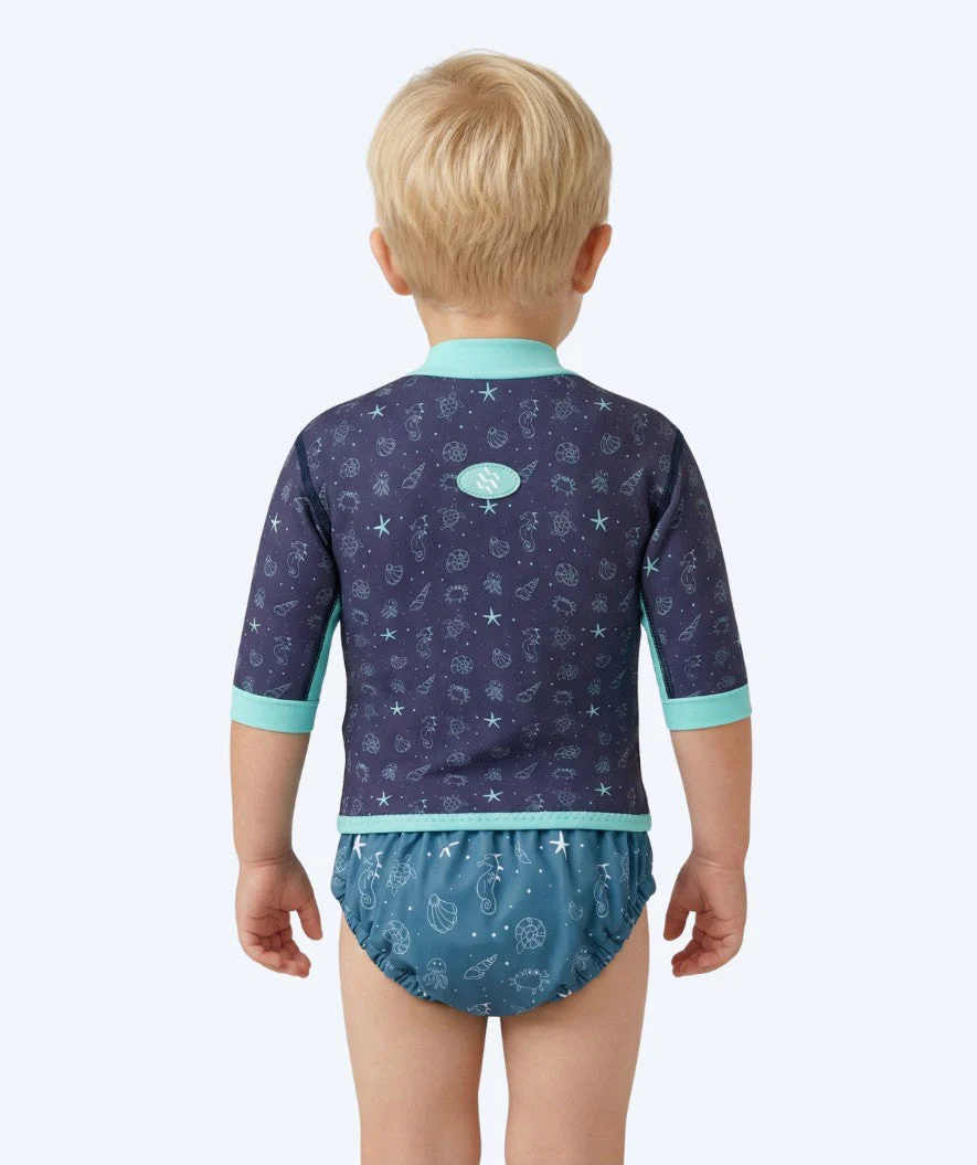 Watery neoprene shirt - Baia Top - Atlantic Turquoise - Image 2