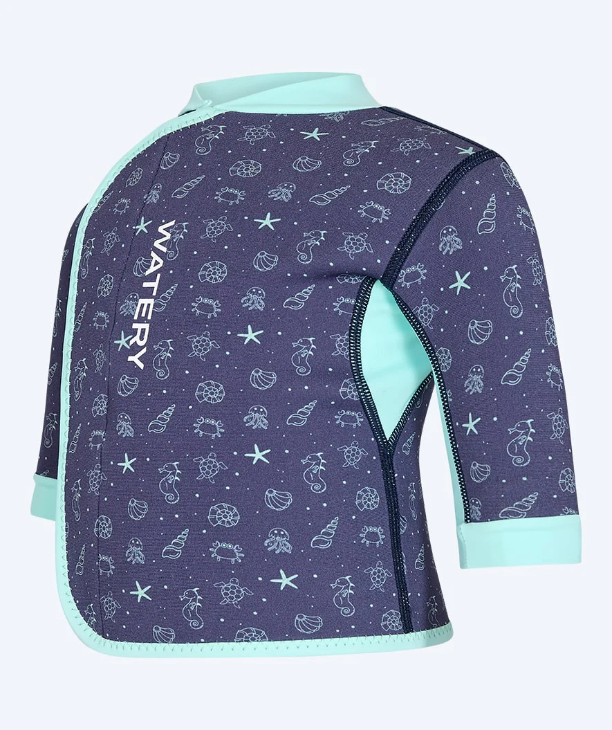 Watery neoprene shirt - Baia Top - Atlantic Turquoise - Image 8