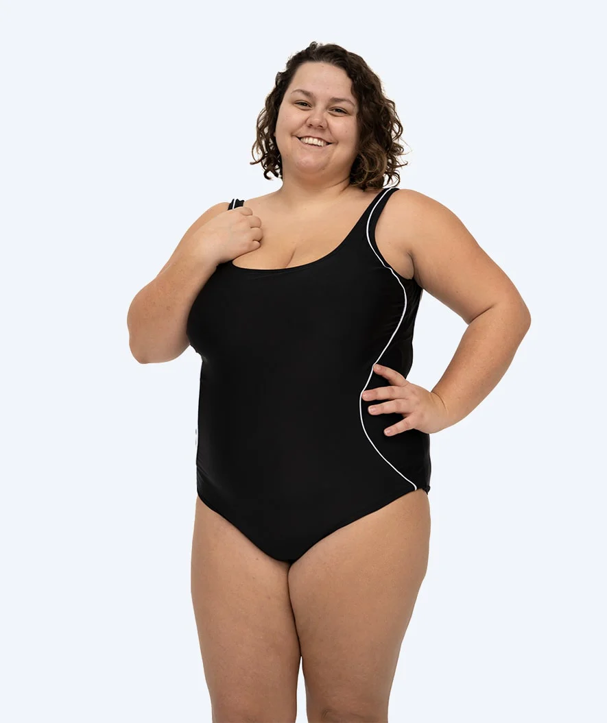 Watery swimsuit in plus size for women - Marilla - Black