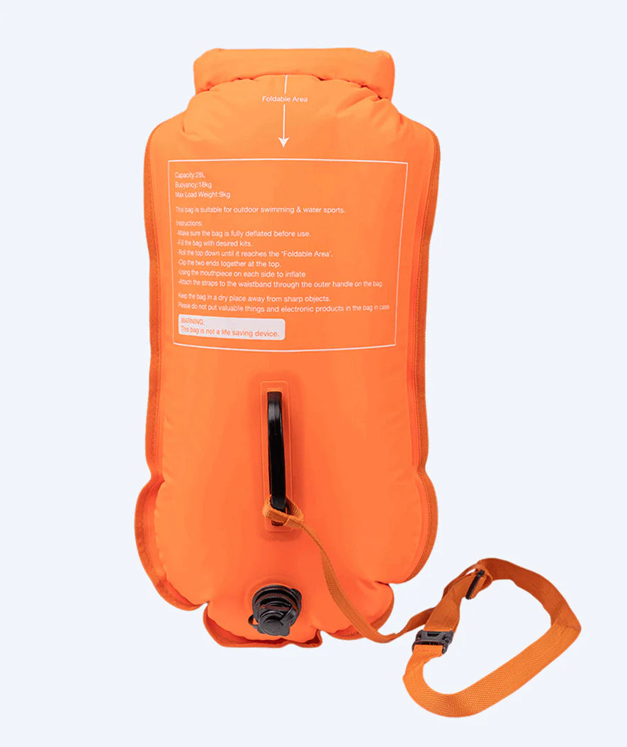 Watery sea bag - Swim Buoy & Dry Bag 28L - Orange - Image 2