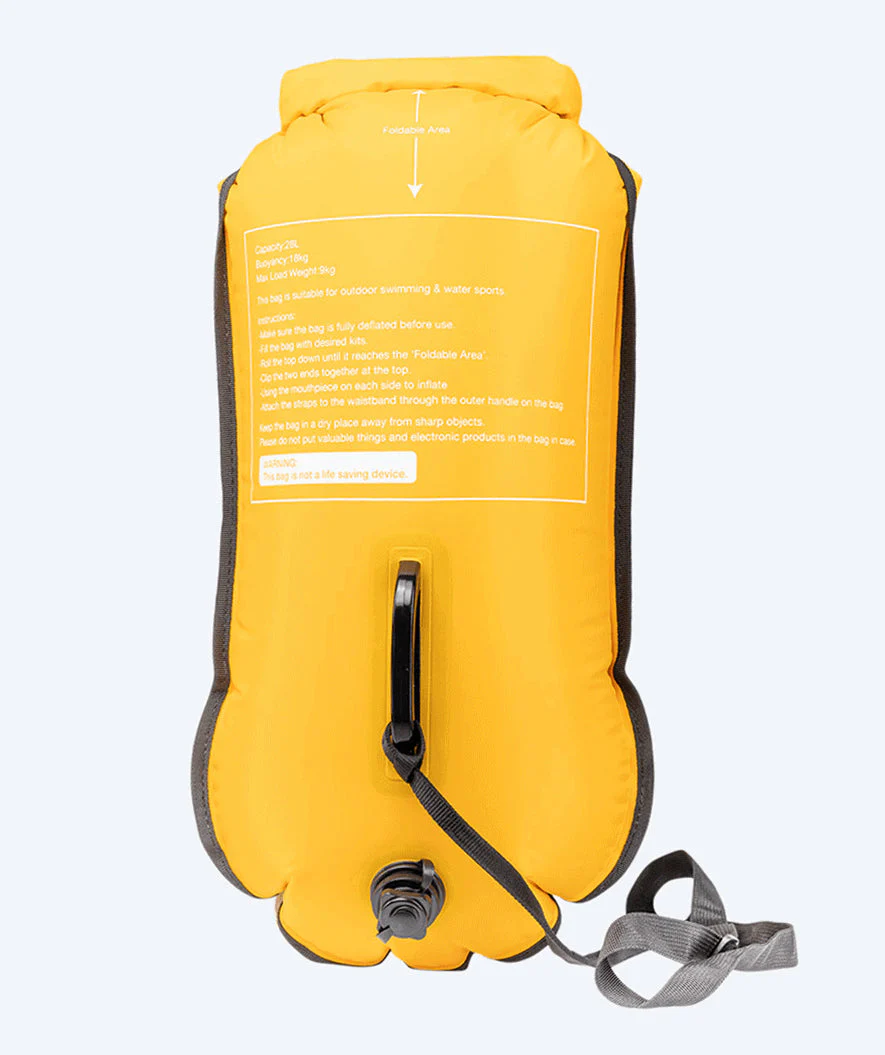 Watery sea bag - Swim Buoy & Dry Bag 28L - Yellow - Image 2