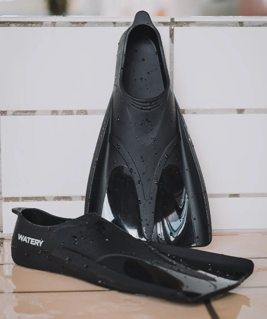Watery short swim fins - Badger Active - Black - Image 10