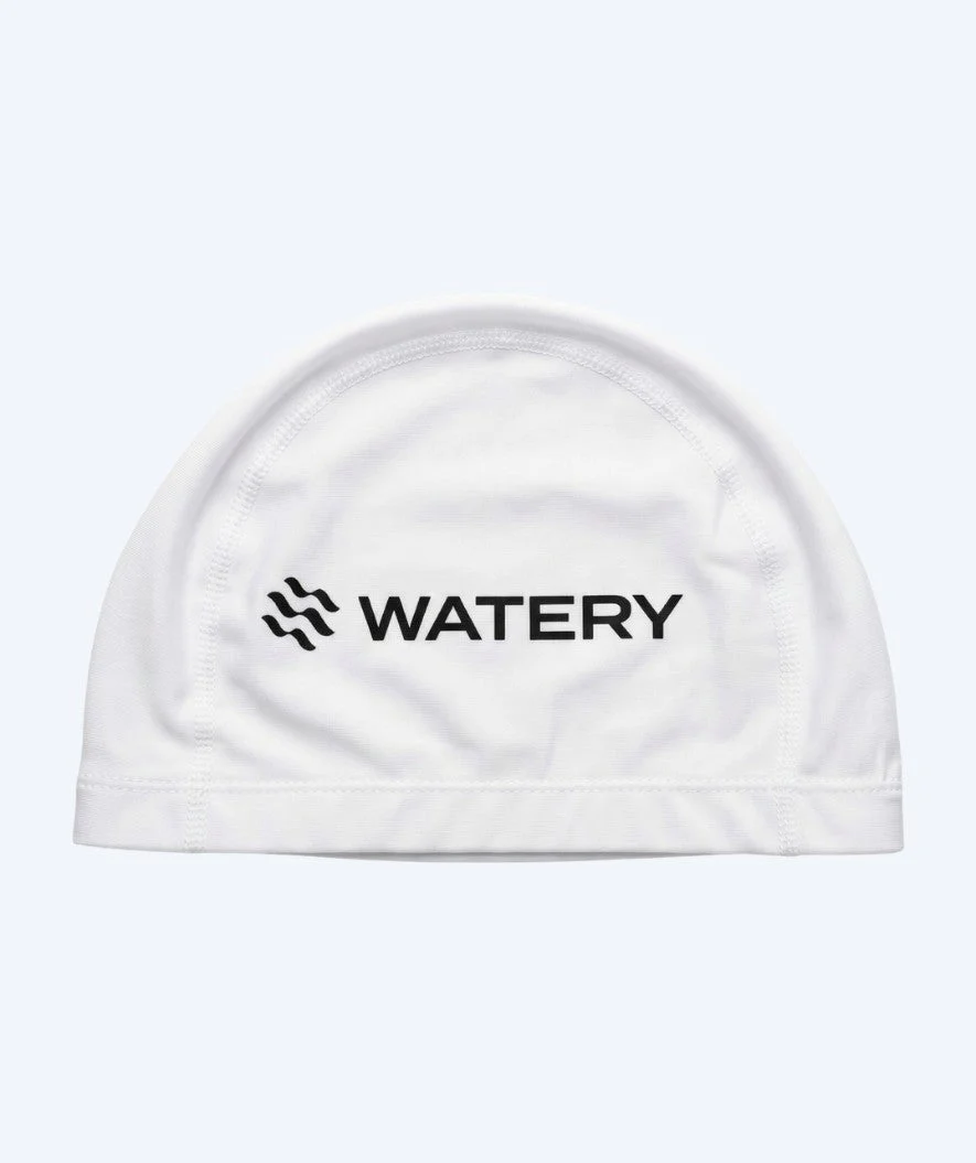 Watery swimming cap (from 10 years) - Signature Elastane - White