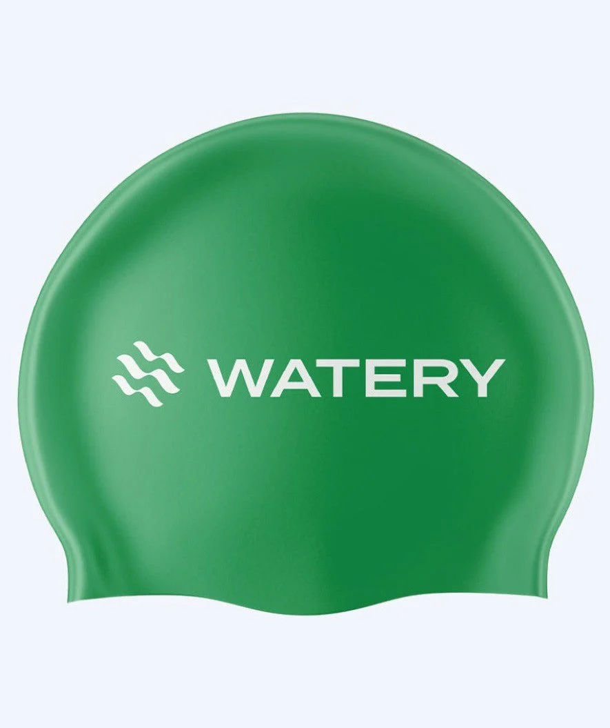 Watery swimming cap (from 10 years) - Signature Latex - Green