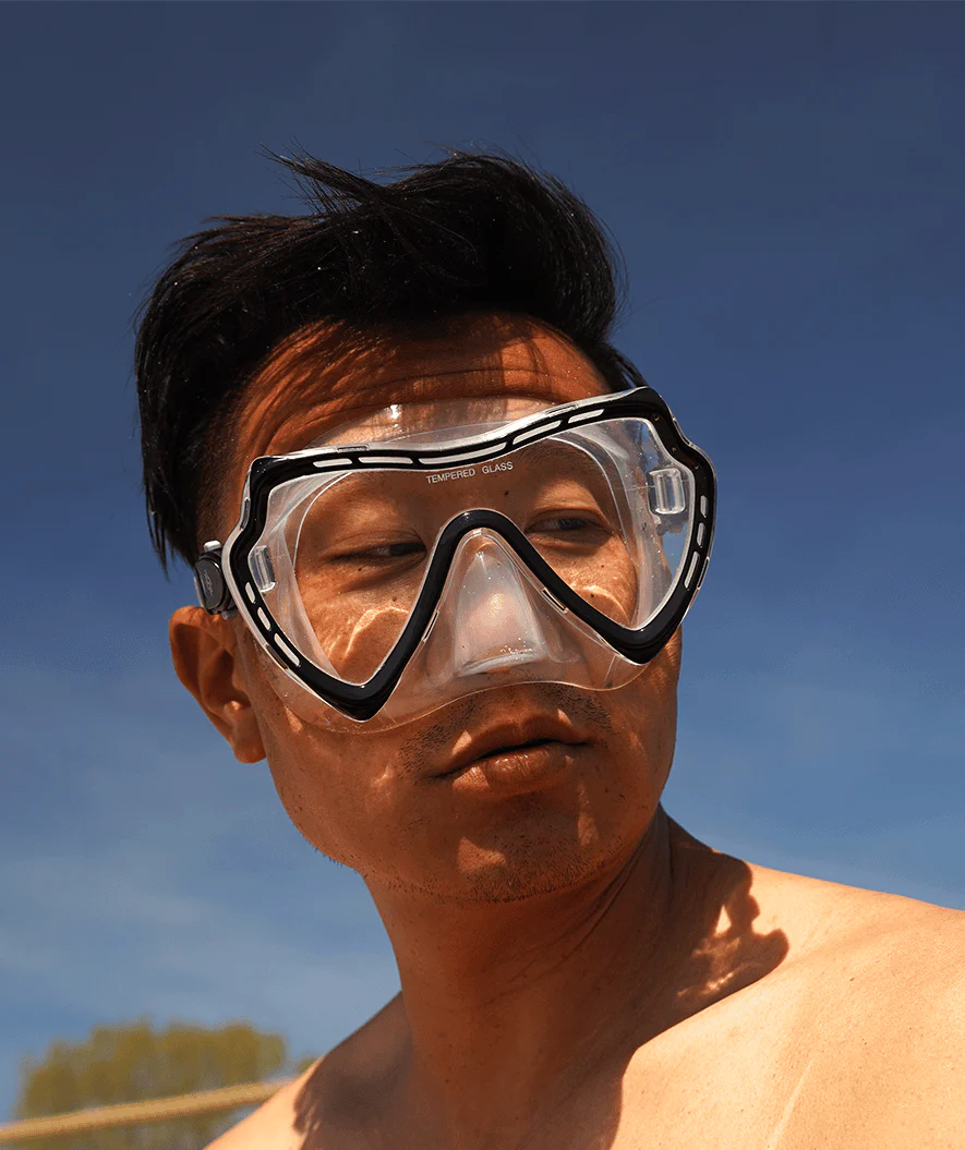 Watery snorkel set for adults (from 15 years) - Nebula/Breeve - Black/red - Image 4