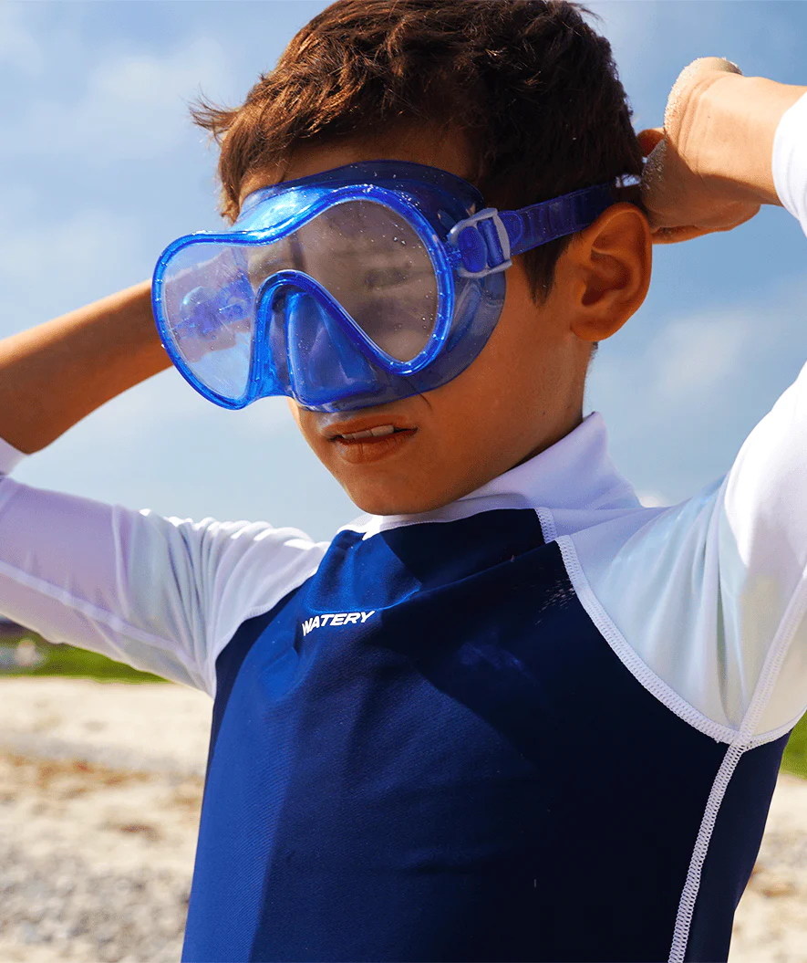 Watery snorkel set for junior (8-15) - Jubal/Rilian - Blue/black - Image 6