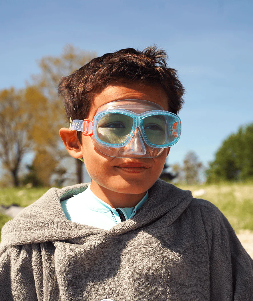 Watery snorkel set for kids (4-10) - Wyre/Fleetwood - White/blue - Image 6