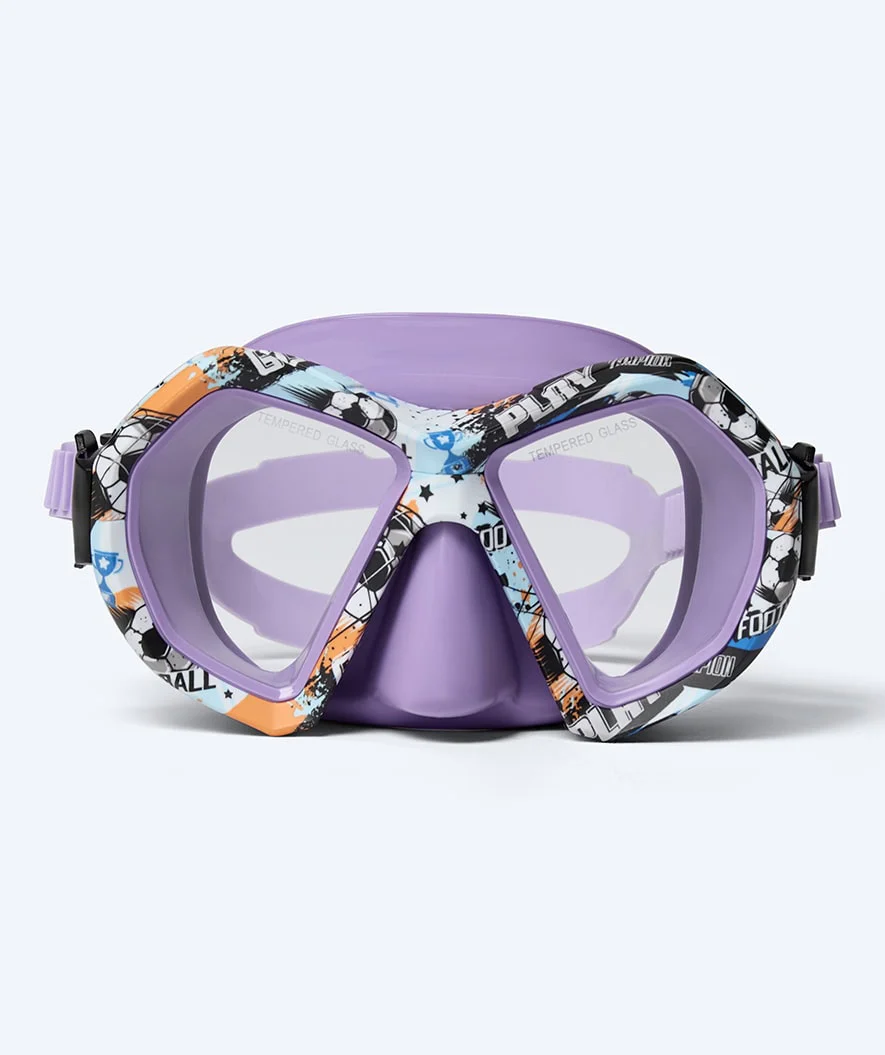 Watery Combo snorkel set for junior (8-15) - Riku Camo - Purple - Image 2