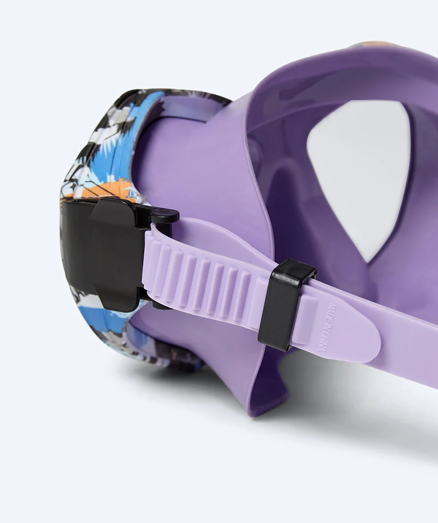 Watery diving mask for junior (8-15) - Riku Camo - Purple - Image 4