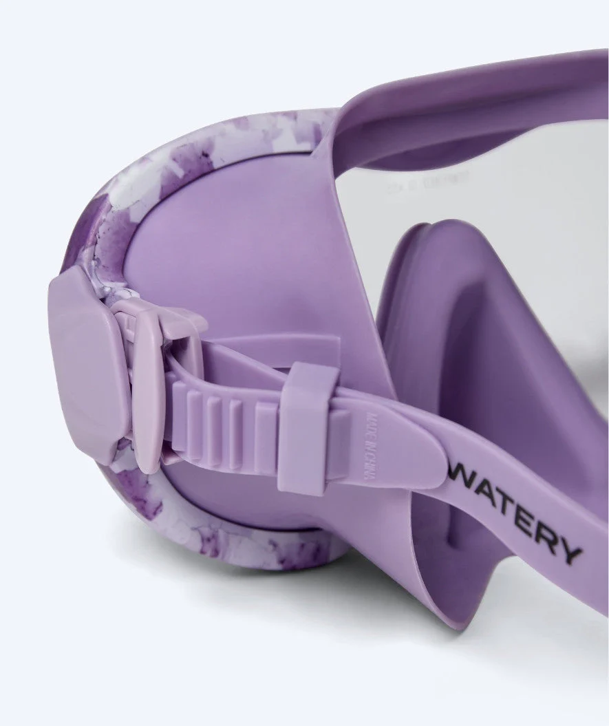 Watery snorkel set for adults - Isle/Rudder Camo - Purple/Black - Image 3