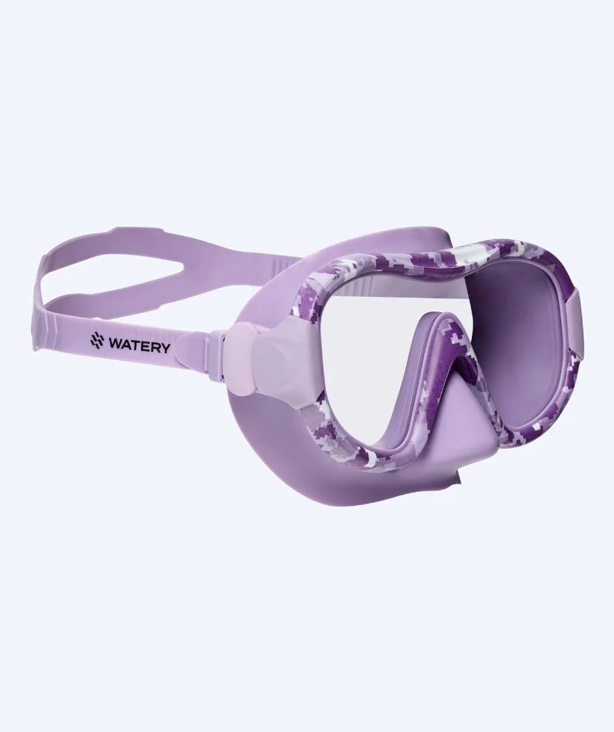 Watery snorkel set for adults - Isle/Rudder Camo - Purple/Black - Image 7
