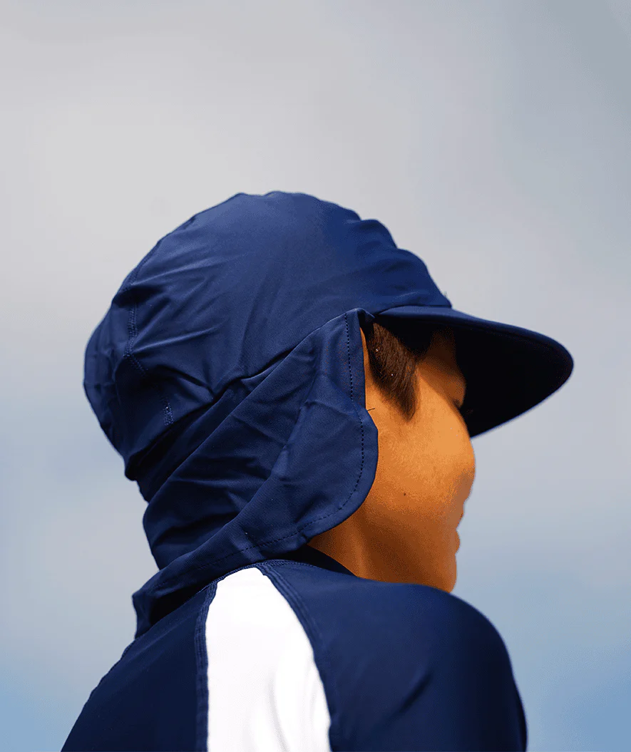 Watery sunhat for kids - Cascade - Dark blue - Image 4