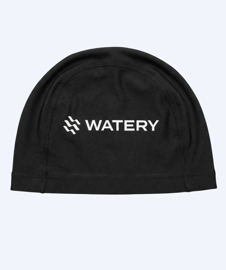 Watery swimming cap (from 10 years) - Signature Elastane - Black