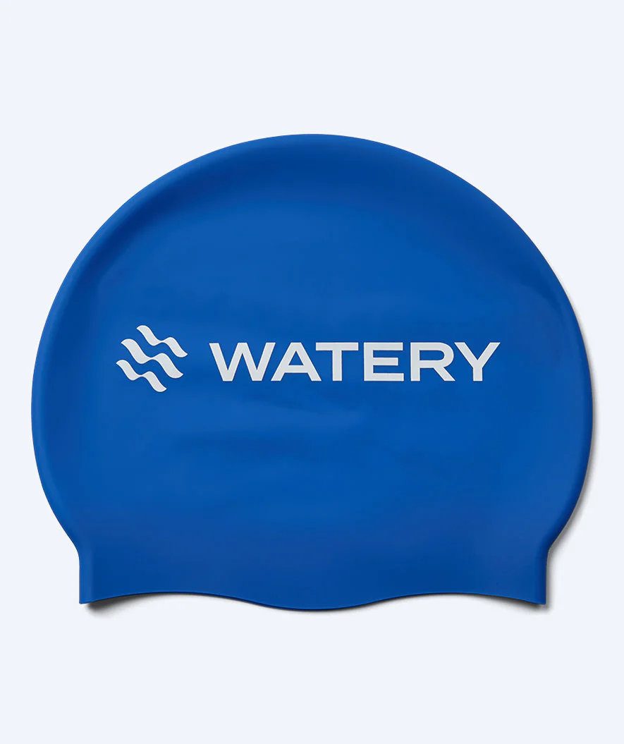 Watery swimming cap for kids (3-10) - Signature - Royal Blue