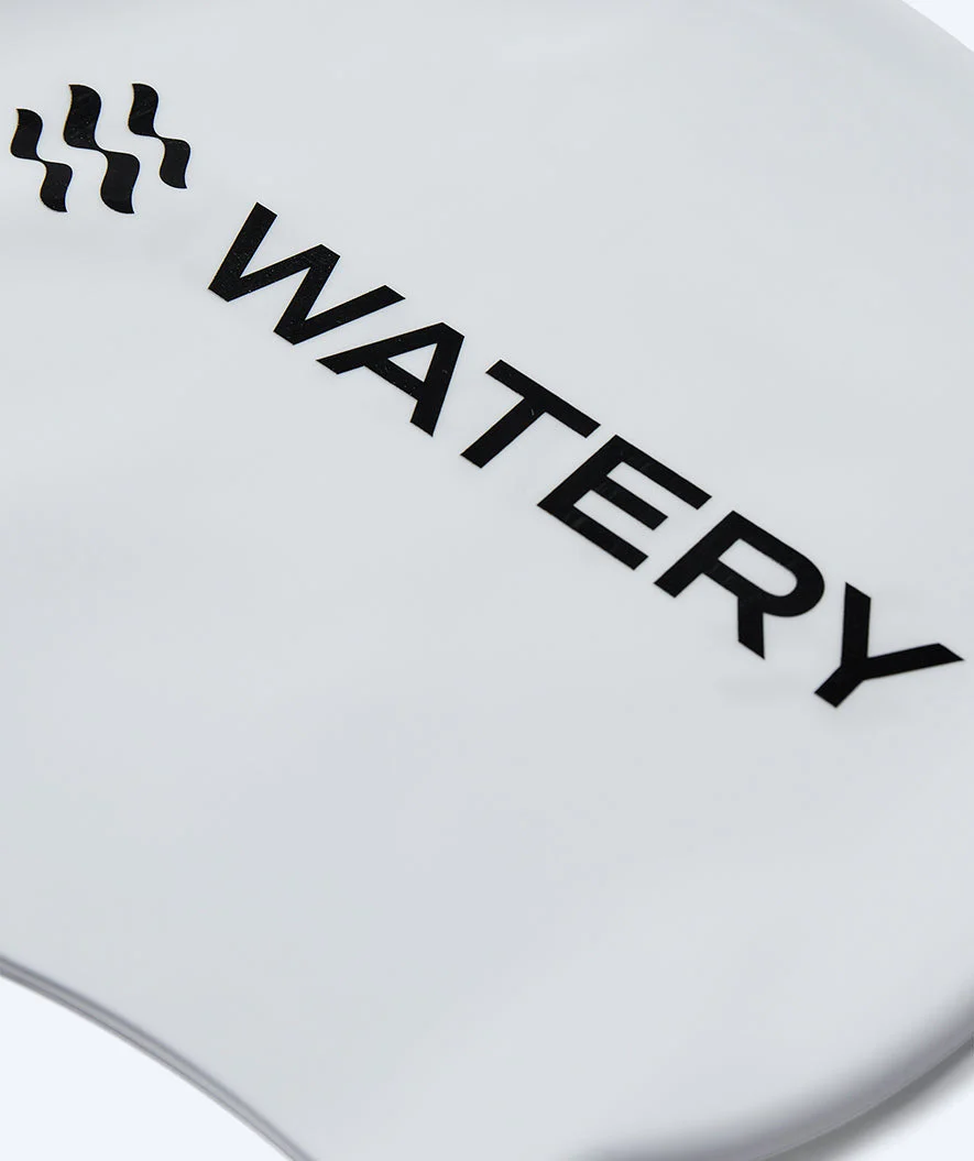 Watery swimming cap for kids (3-10) - Signature - White - Image 2