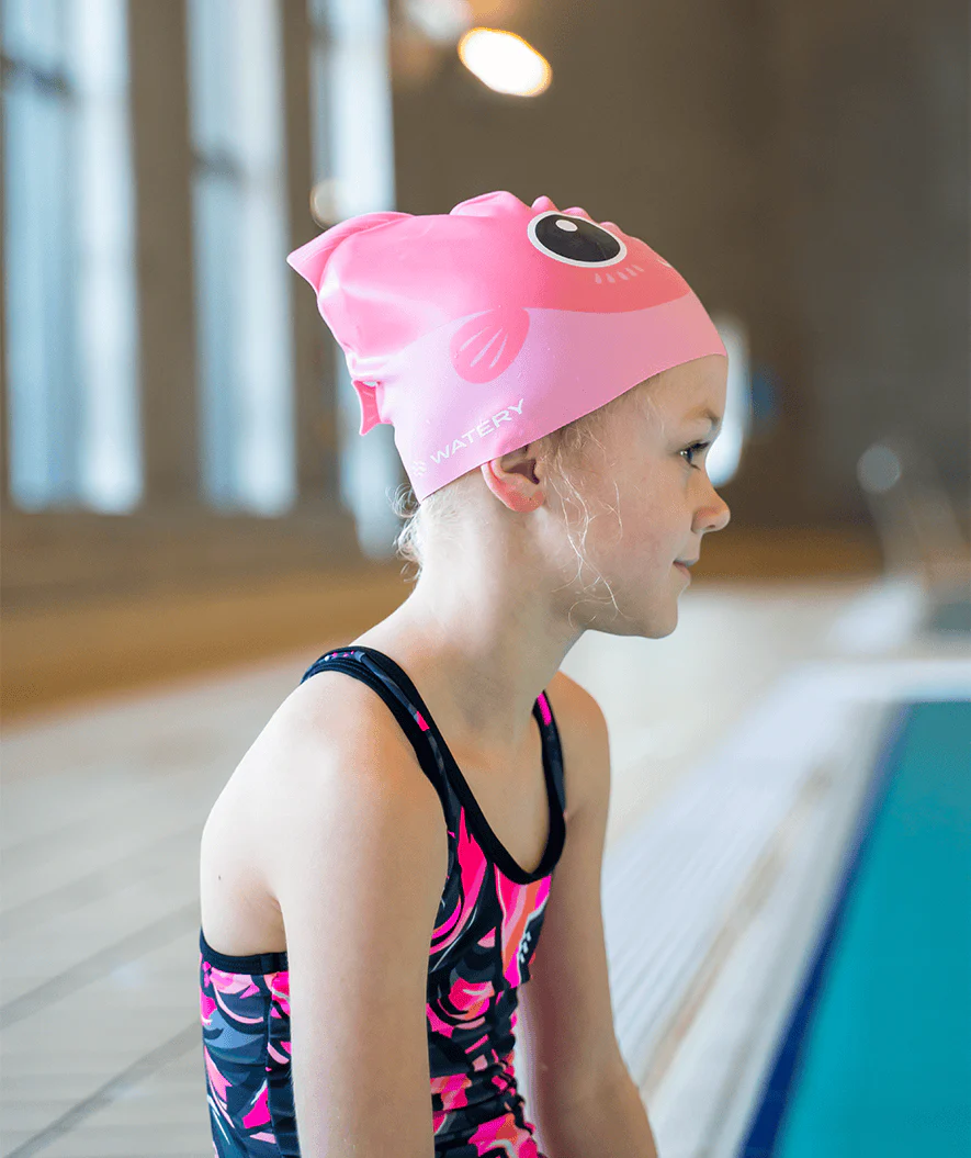 Watery swimming cap for kids - Fishi - Blue Shark - Image 2