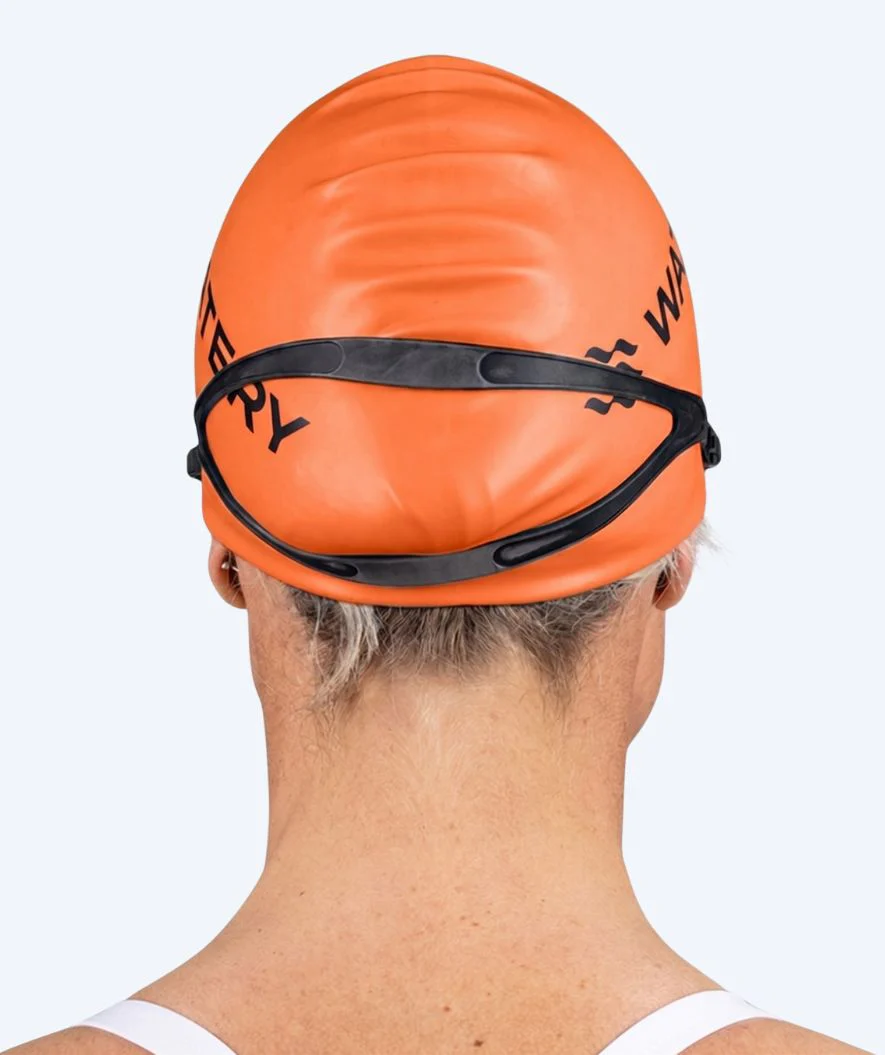 Watery swimming cap for long hair - Signature - Orange - Image 4